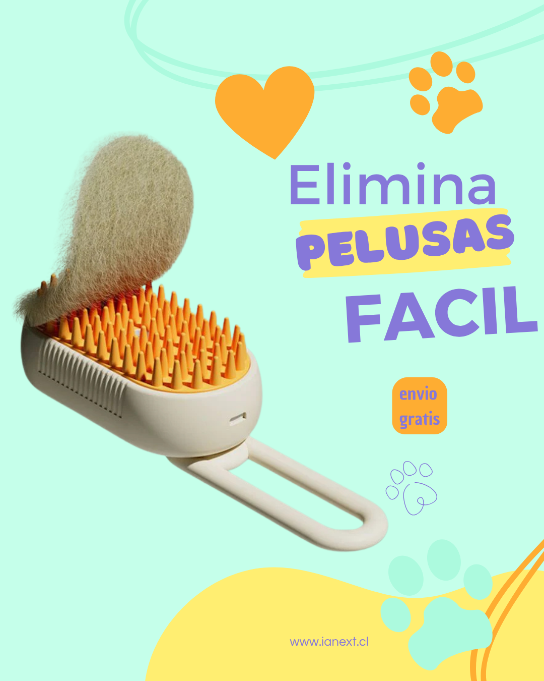 Cepillo Pelaje Perfecto 3 en 1 🐕🌫️  PAGA AL RECIBIR TU PRODUCTO EN CASA.